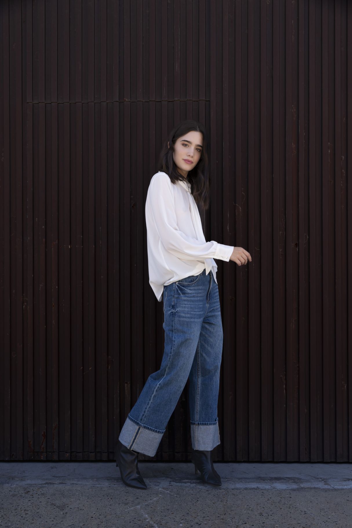 BLOUSE WITH BOW COLLAR