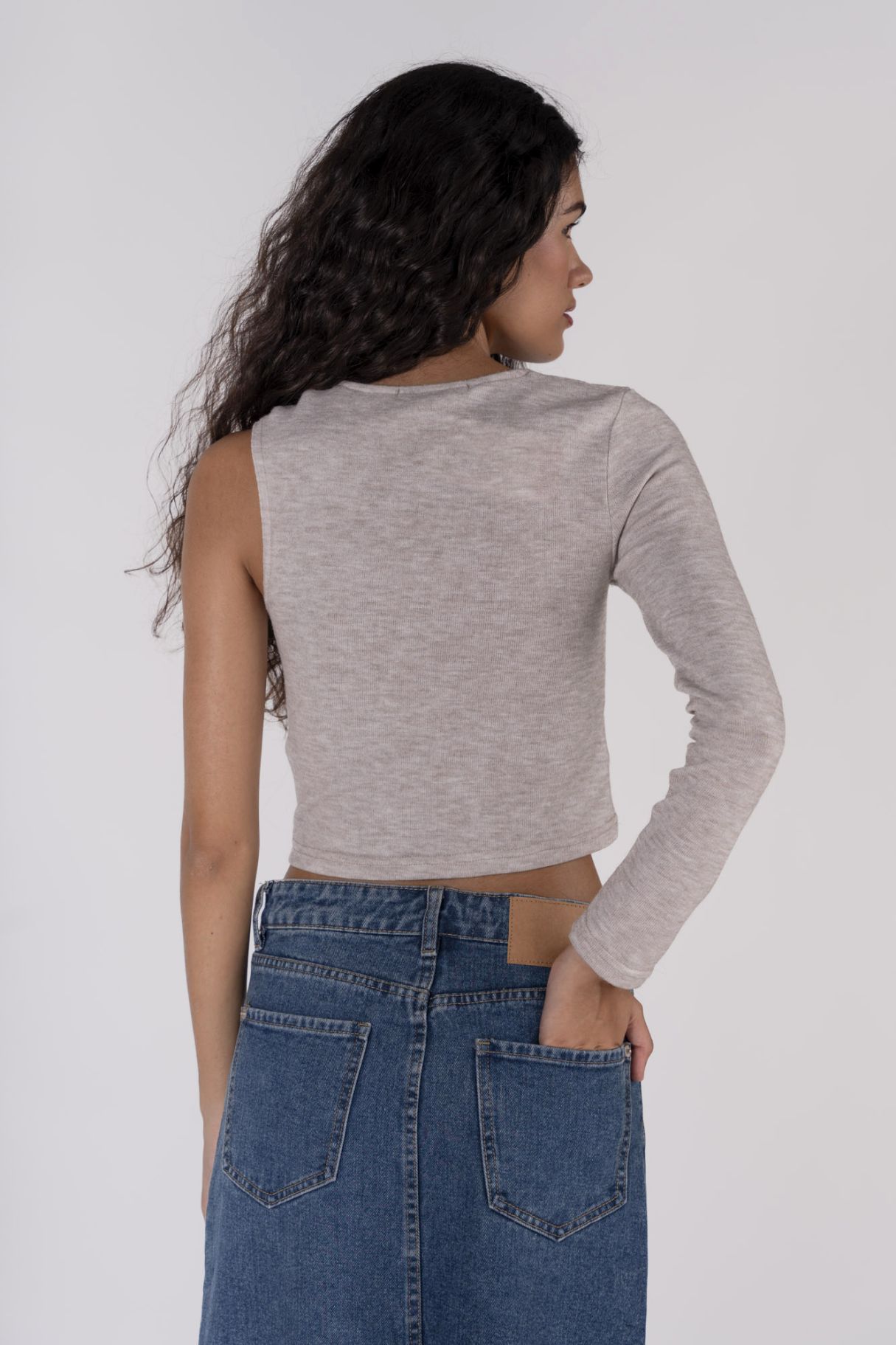 FALDA LARGA DENIM ABERTURA