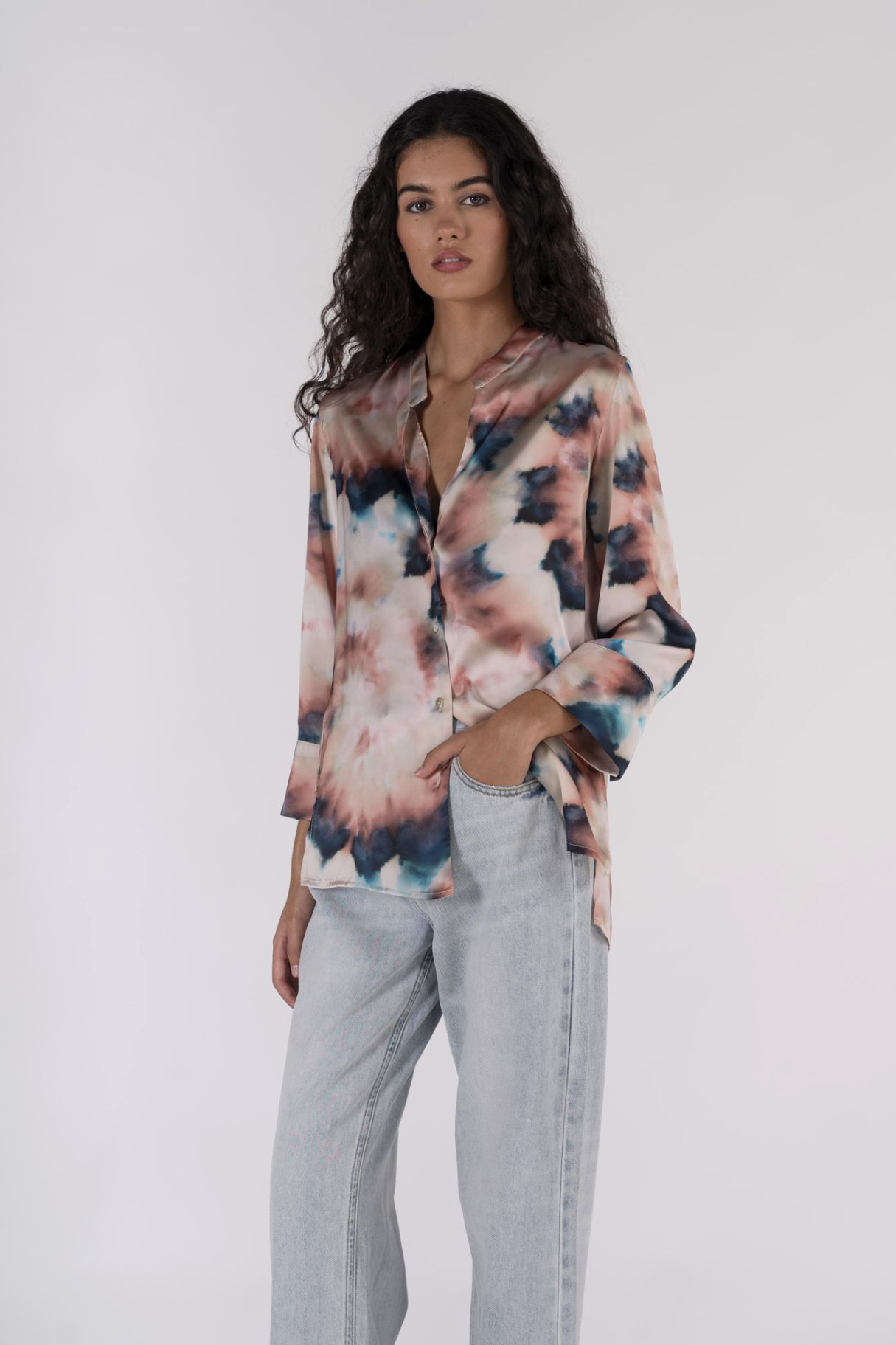 SATIN PRINT SHIRT