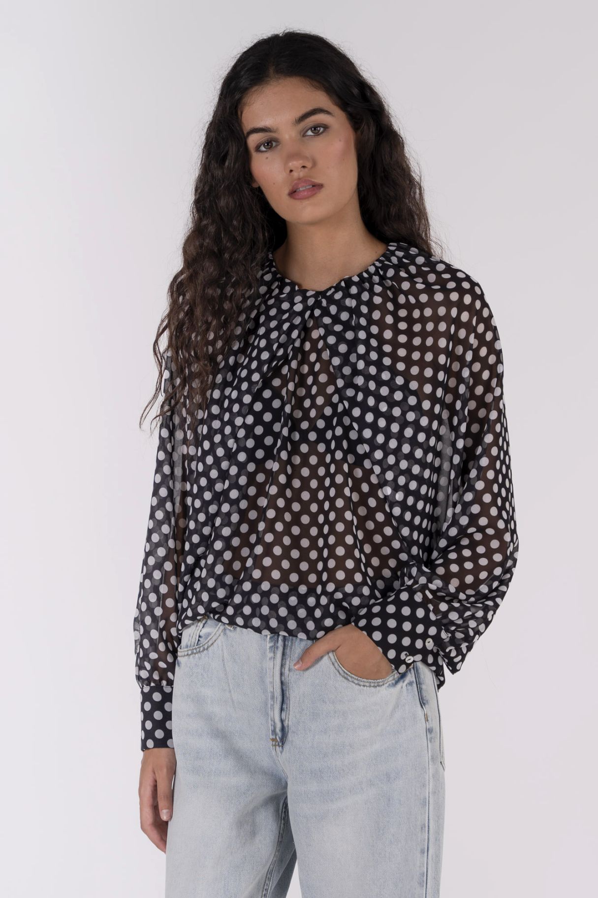 BLOUSE À POIS